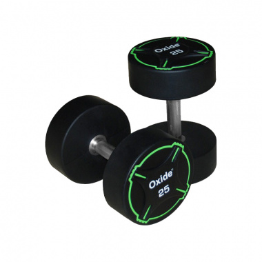 Круглые полиуретановые гантели (от 27.5 до 50 кг.) - Oxide Fitness ODB01