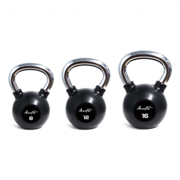 Aerofit AFBK36 гиря обрезиненная с хромированной рукояткой 36 кг.